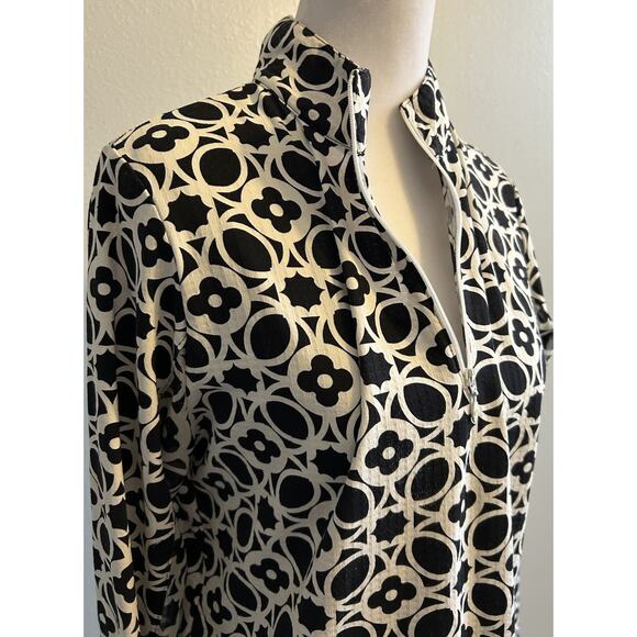 IBKUL 1/4 Zip Pullover Mesh Vent Medallion Print Long Sleeve SPF 50 Womens Med - Picture 8 of 11